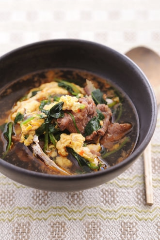 牛肉とほうれん草の韓国風スープイメージ