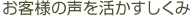 お客様の声を活かすしくみ