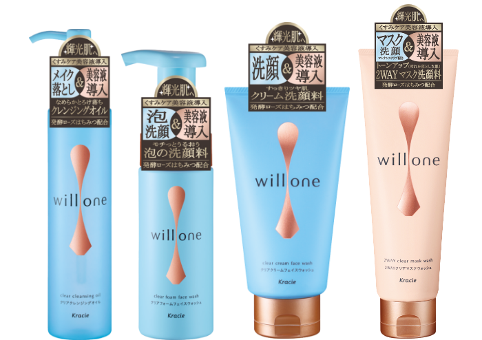 willone　クリアクレンジングオイル、クリアフォームフェイスウォッシュ、クリアクリームフェイスウォッシュ、２ＷＡＹクリアマスクウォッシュ