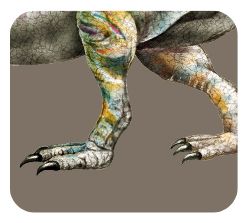 スピノサウルスの後ろ足