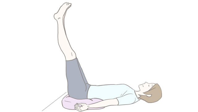 壁を使ったリラクゼーションのイラスト