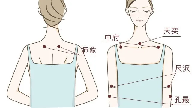 尺沢（しゃくたく）のツボの位置