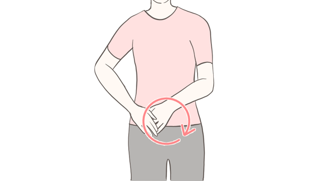 お腹ストレッチのイメージイラスト