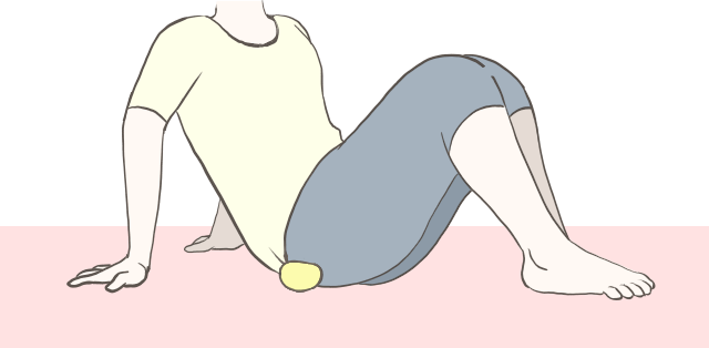 テニスボールを使う自重マッサージ やり方【イラスト】