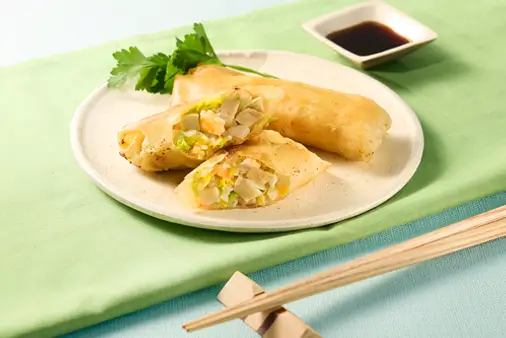 キャベツのふんわり海老春巻き