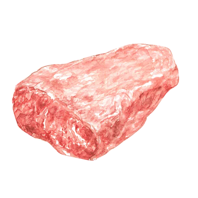 牛もも肉のイラスト