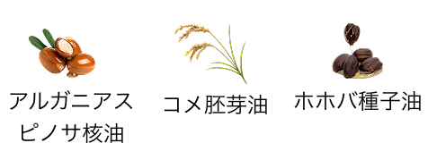 アルガニアスピノサ核油 コメ胚芽油 ホホバ種子油