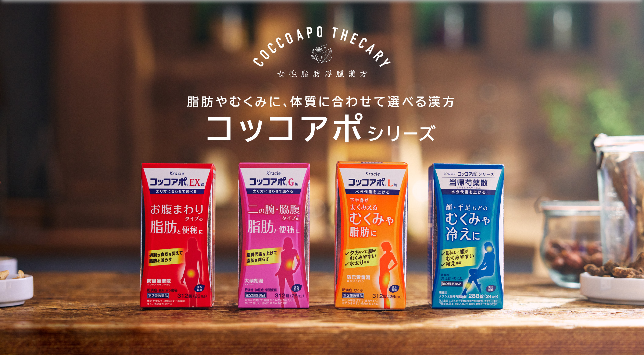 COCCOAPO THECARY 女性脂肪浮腫漢方 脂肪やむくみに、体質に合わせて選べる漢方 コッコアポシリーズ 脂肪やむくみに!