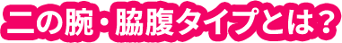 二の腕・脇腹タイプとは？