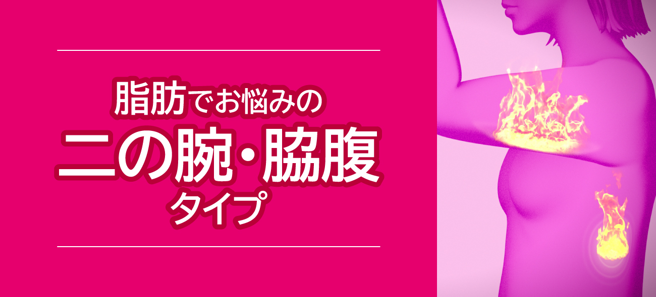 脂肪と便秘でお悩みの二の腕・脇腹タイプ