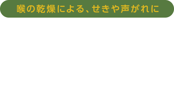 喉の乾燥による、せきや声がれに 錠剤タイプの麦門冬湯