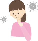 喉の痛みや倦怠感