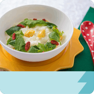 咳・鼻水の症状があるお子様に<br>杏仁銀杏粥