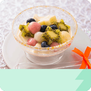 咳や痰が辛そうなお子様に<br>杏仁フルーツポンチ