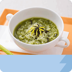 お子様の花粉症の緩和に<br>抹茶粥