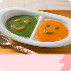 胃腸のすぐれないかぜに！<br>キャロットとほうれん草の２色粥