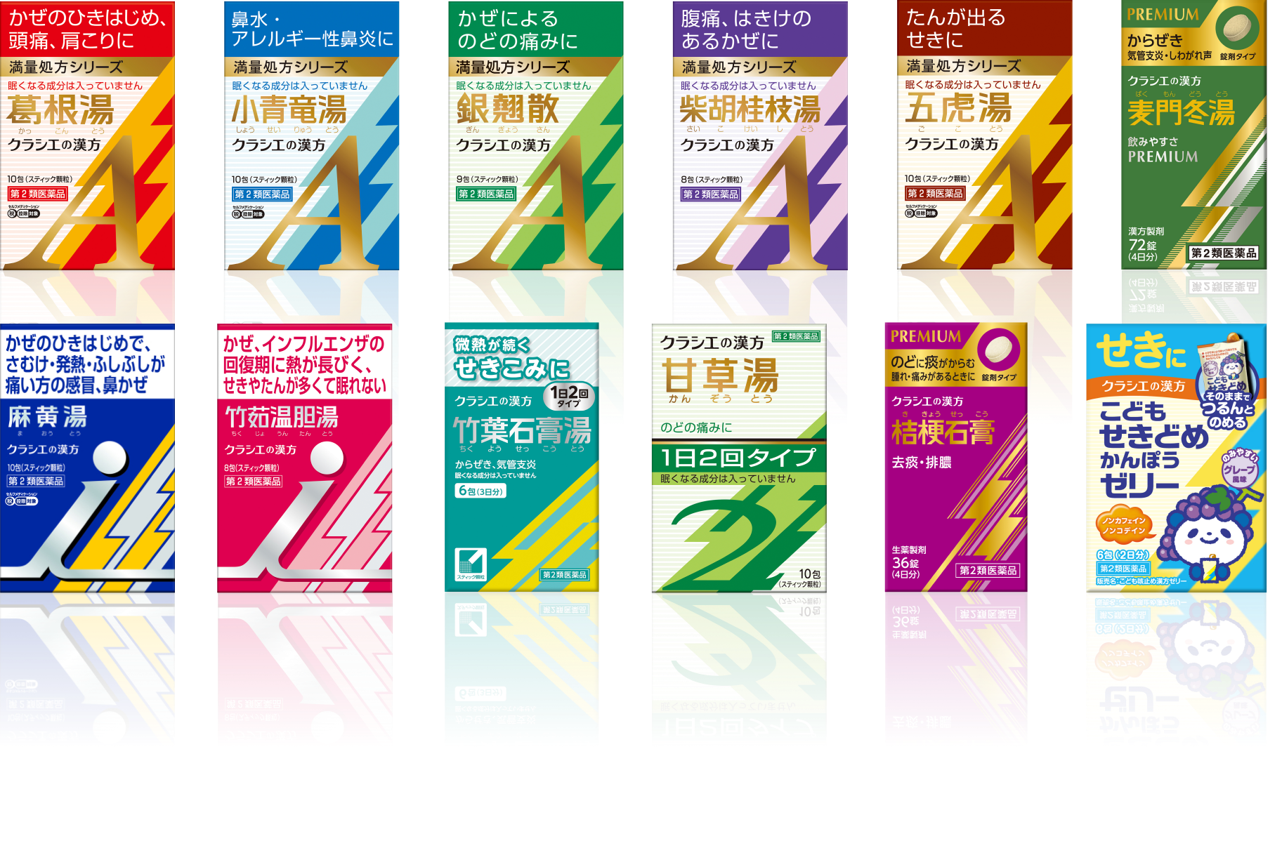 クラシエの漢方 かぜシリーズ 商品ラインナップ