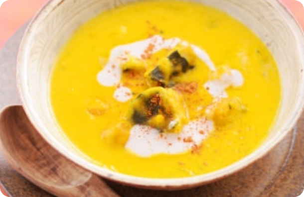 かぼちゃのココナッツミルクスープの画像です。