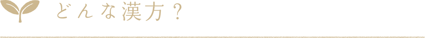 どんな漢方？