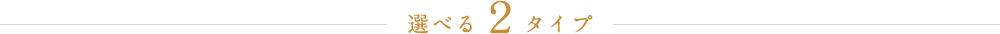 選べる2タイプ。