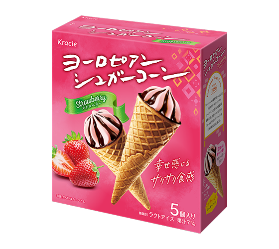 ヨーロピアンシュガーコーン　ストロベリー