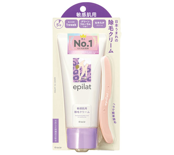 「エピラット」除毛・脱色クリームは、まつ毛や眉毛にはご使用できない旨の注意表記を追加しました